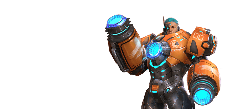 I think this guy is Zarya? My confusion would easily make him the most original character in the game. UPDATE: Maybe it’s Orisa? UPDATE 2: Hah, turns out it’s Pharah!